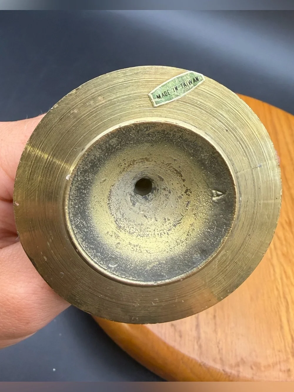 Vintage Small Brass Candle Stick Holder 3” Tall Made in Taiwan